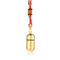 Men's Stainless Steel Open Lucky Buddha Mantra Pendant Necklace Bottle Container Memorial with Braided Rope - color: New Style, Mantra - Gold
