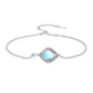 PELOVNY Celtic Knot Bracelet for Women 925 Sterling Silver Infinity Gemstone/Birthstone Bracelets Birthday Christmas Jewelry Gifts for Mom Daughter Wife - color: 01-Celtic-Moonstone