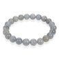 Adabele 1pc Natural Stretch Gemstone Bracelet 8mm (0.31") Bead 7 Inch to 8.5 inch Healing Crystal Energy Quartz Chakra Jewelry Women Unisex Birthday Gift - color: Labradorite (light grey), size: 7 inch