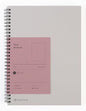 Blank Spiral Notebook 10.12 x 7.36 in (B5), 160 Pages Blank Paper, Notebook for Sketching, Writing & Study, Calendar Card Included (2025) (Old Rose) - color: Old Rose