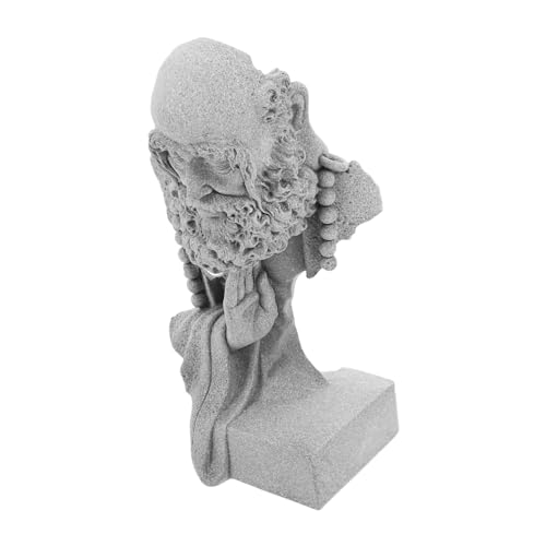 Decorative Stone Buddha Statue for Garden and Tabletop Celestite Powder Material Lifelike Design for Zen Decor for Bonsai and Floral Arrangements