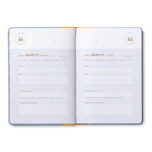 Compendium – Bliss Every Day Guided Journal: A Daily Practice for Harmony and Delight – A 5-Minute a Day Personal Growth Notebook – An Inspiring Daily Journal for Forming New Habits - color: Bliss Lavender