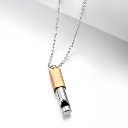 Anxiety Whistle Frequency Healing Devices Mindfulness Breathing Necklace Meditation Stress Relief Tuning Tool Outdoor Emergency Life Saving Tools Jewelry Gift for Women Men