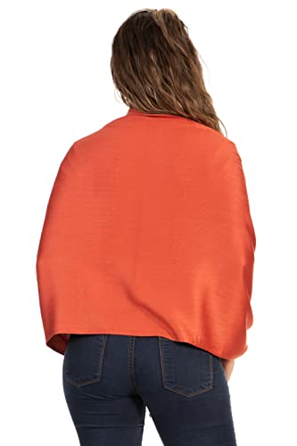 Sakkas 78" X 28" Rayon from Bamboo Soft Solid Pashmina Feel Shawl/Wrap/Stole - color: Rust