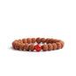 COLORFUL BLING Natural Stone Tibetan Mala Rudraksha Seeds Bracelet for Meditation Beads Prayer Charm Wrist Bracelets Buddha Prayer Yoga Mediation Jewelry - color: red
