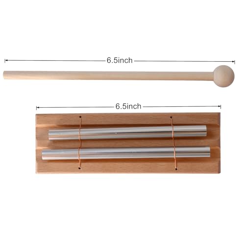 Solo Tone Chime Bar with Mallet for Meditation, Yoga, Classroom Management, Sound Therapy, Stress Relief, Chakra Healing (Tone 2)