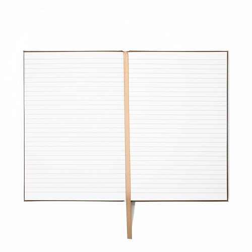 Soulwork Journal - Lined Notebook, Positive Affirmations Inside, 160 Pages, 5.6” x 8.2”, Faux Leather Fabric Hardcover, 100g Ivory Offset Paper, Lay Flat, A5, Mindfulness, Reflection (Brown)