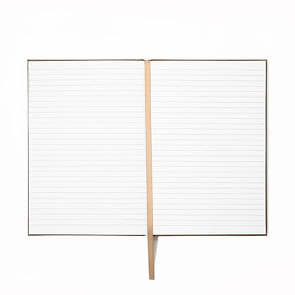 Soulwork Journal - Lined Notebook, Positive Affirmations Inside, 160 Pages, 5.6” x 8.2”, Faux Leather Fabric Hardcover, 100g Ivory Offset Paper, Lay Flat, A5, Mindfulness, Reflection (Brown)