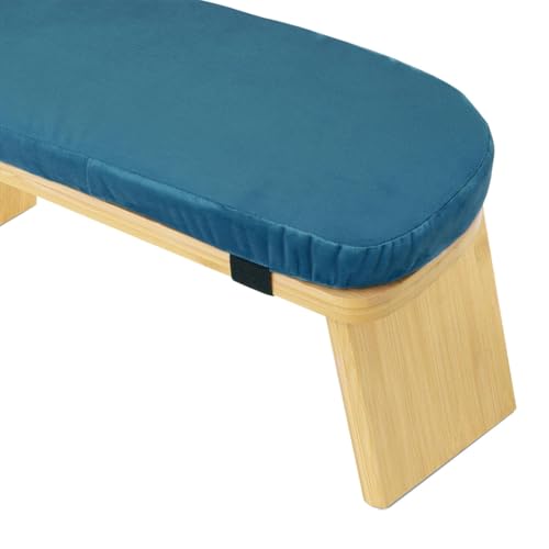 Meditation Bench, Bench for Home, Stable, Stool, Bamboo, Stable for Kneeling Or Sitting, Meditation Stool, Knee Stool, Blue