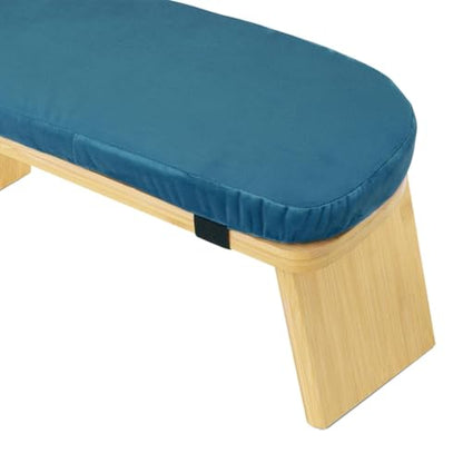 Meditation Bench, Bench for Home, Stable, Stool, Bamboo, Stable for Kneeling Or Sitting, Meditation Stool, Knee Stool, Blue