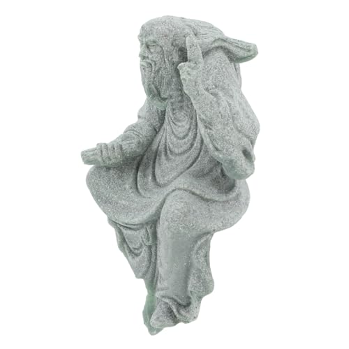 BESPORTBLE Zen Garden Buddha Figurine for Bonsai Decoration Serene Stone Sculpture for Desktop Aquarium Decor Peaceful Ornament Chinese Style