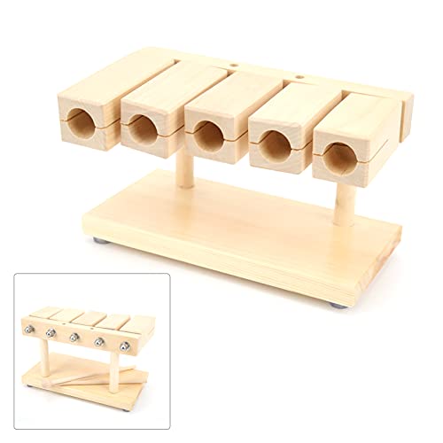 Qiilu Percussion Rhythm Blocks for Kids - Wooden Percussion Block 5 Tones Maple Rhythm Blocks with Hammer for National Opera Music - Wood Musical Instrument