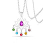 VASSAGO Lotus Necklace for Women Birthstone Pendant Lotus Flower Necklace Buddha Buddhist Unalome Symbol Amulet Yoga Spiritual Healing Jewelry Meditation Birthday Gift - color: Silver