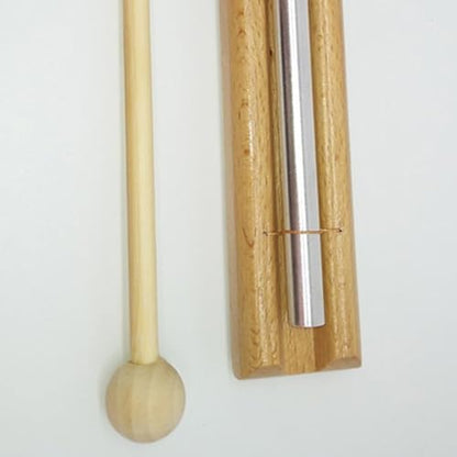 2 Pcs Meditation Chime with Mallet, Three Tone Trio and Single Tone Chime Percussion Instrument Energy Chime for Mindfulness Meditation Relaxation