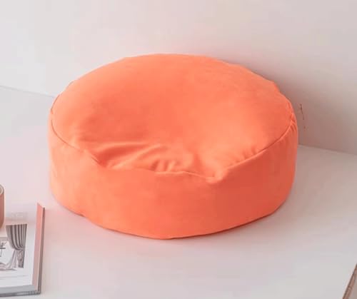 Meditation Cushion - Comfortable Floor Pillow - Meditation Pillow - Large Floor Cushion Seating for Adults - Premium Yoga(Size:40x40x10cm/15.7x15.7x3.9in,Color:Orange)