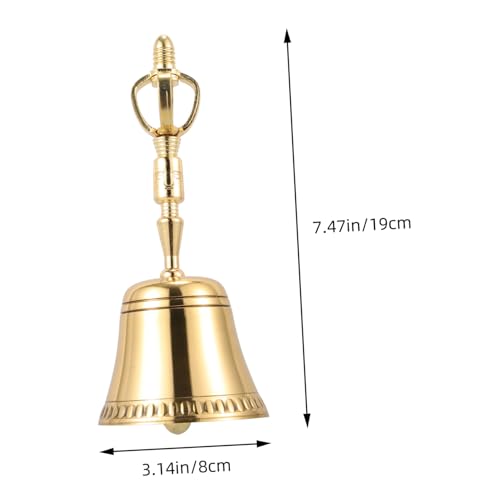 SUPVOX Hand Bell Elegant Copper Buddhism Instrument for Meditation and Home Four-sided Design Inspires and Tranquility for Buddhist Spaces and Spiritual Practices