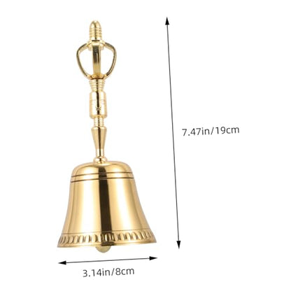 SUPVOX Hand Bell Elegant Copper Buddhism Instrument for Meditation and Home Four-sided Design Inspires and Tranquility for Buddhist Spaces and Spiritual Practices