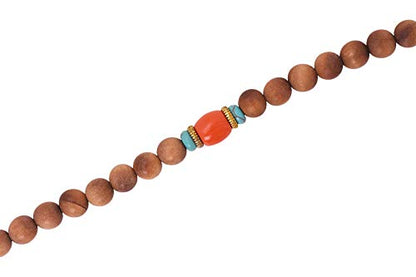 Mandala Crafts Natural Wood Mala Beads Necklace – Japa Mala Beads 108 Necklace – 108 Mala Beads Bracelet Mala Prayer Beads Necklace for Men Women Mala Meditation Beads