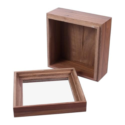 1pc Wooden Storage Box Lid for Organizing Jewelry Cosmetics and Sundries Natural Walnut Desktop Storage Case for Home and Office