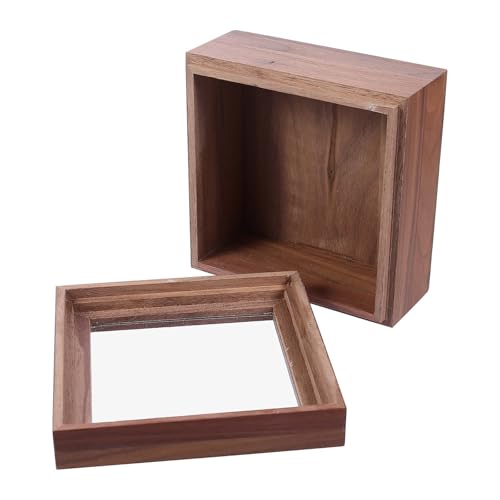 1pc Wooden Storage Box Lid for Organizing Jewelry Cosmetics and Sundries Natural Walnut Desktop Storage Case for Home and Office