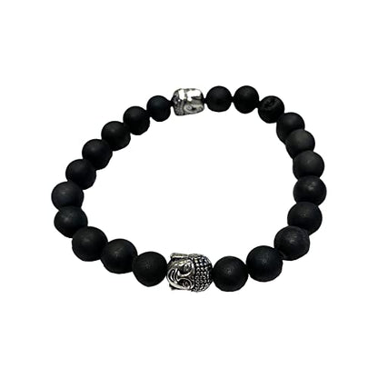 VIE Buddha Bracelet - style: Black Druzy