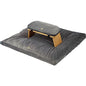 Florensi Zabuton Meditation Mat & Meditation Bench Bundle - Premium Velvet Floor Pillow with Bamboo Foldable Meditation Stool, Floor Cushion and Prayer Kneeler, Best Support for Sitting & Kneeling