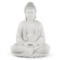 Glitzhome 22.75-inch Zen Meditation Buddha Garden Statue, Black Large Indoor and Outdoor Sculpture, Hand-Finished MGO & Fiberglass Decor for Home Patio Yard