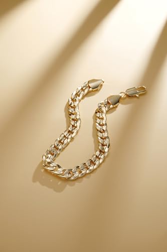 Bracelet for Women 14K Gold Plated Dainty Chain Simple Jewelry - style: Cuban Link Chain