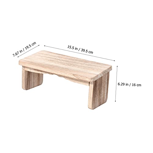 VICASKY Stool Foldable Wooden Bench Portable Zen Seat for and Prayer Non-Slip Design Suitable for Home Use