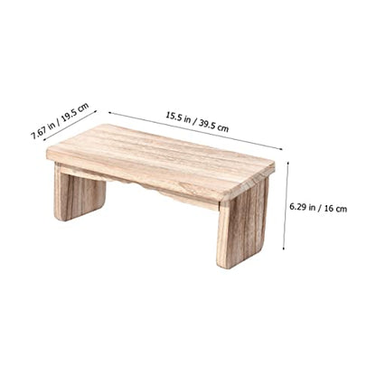 VICASKY Stool Foldable Wooden Bench Portable Zen Seat for and Prayer Non-Slip Design Suitable for Home Use