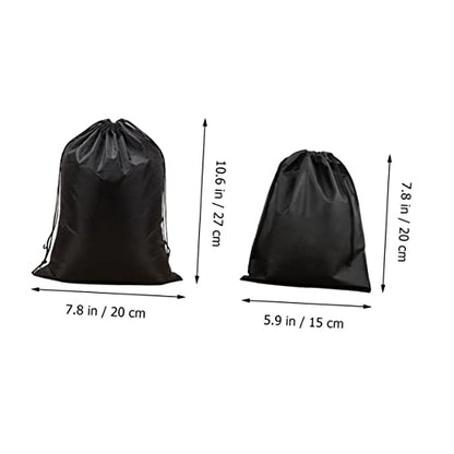 1 Set 15Pcs Dustproof Drawstring Storage Bag Non Woven Organizer for Clothes and Cosmetics Includes for Home and Outdoor Use