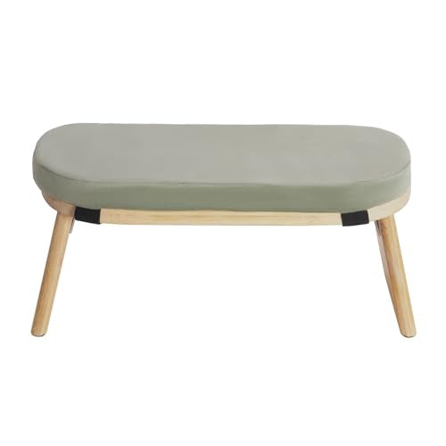LYNICESHOP Meditation Bench,Foldable and Ergonomic Meditation Stool for Yoga and Prayer, Portable Kneeling Bench with Cushion,Comfortable Seiza and Cross-Legged Sitting (Coffee/Gray/Green) (Green) - color: Green