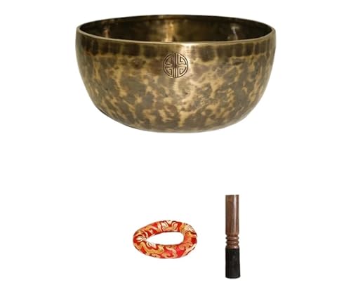 Singing Bowls Set Professional Original Bowls Full Moon Handmade Buddha Sound Bowl Healing Instrument Meditation Accessories，12CM