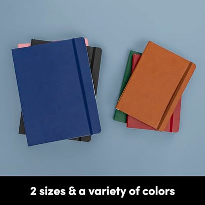 PAPERAGE Softcover Lined Journal Notebook (Black), 176 Pages, College Ruled Notebook, Small 5.6 inches x 7.9 inches - 100 gsm Thick Premium Paper - color: Black