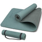 PAIDU Yoga Mat Non Slip Anti-tear,extra thick-2/5 inch（10MM）High Resiliency Professional POE Yoga Mats for Women Men Kids,72"x24"inch,Workout, Yoga, Pilates and Floor Exercise, with Carrier Strap - color: Deep green+Gray.