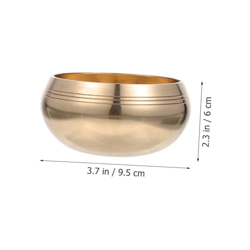 TOYANDONA Handcrafted Tibetan Singing Bowl for Meditation and Yoga Copper Bowl with Mallet Portable Relaxation Sound Holder for Mindfulness and Deep Tones - size: 9.5x9.5x6cm