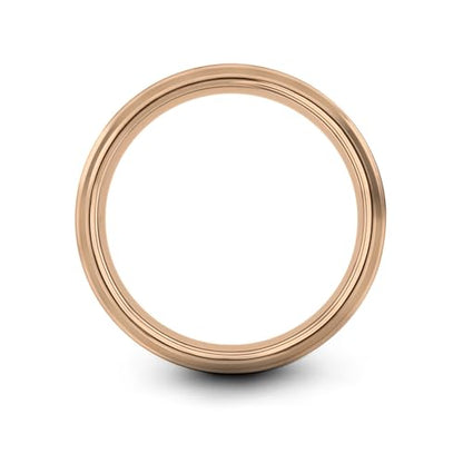 Gift for Yoga Fan - Yoga Meditation Ring - Flat Dome Bevel - Band - Men Women - Brushed Polished - Tungsten - Personalized Custom Engraving - 8mm - Anniversary Wedding - Yellow Rose Gold Silver - color: 10 - Rose Gold Tungsten