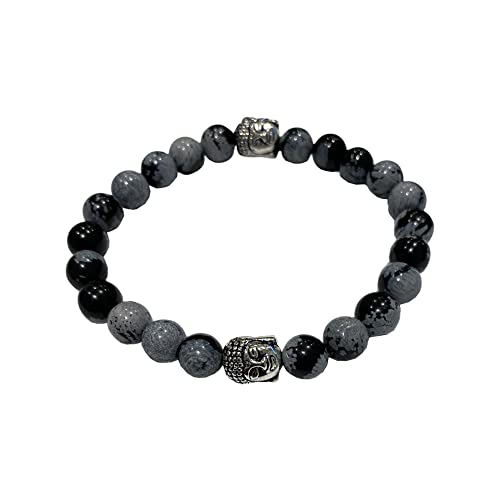 VIE Buddha Bracelet - style: Snowflake Obsidian