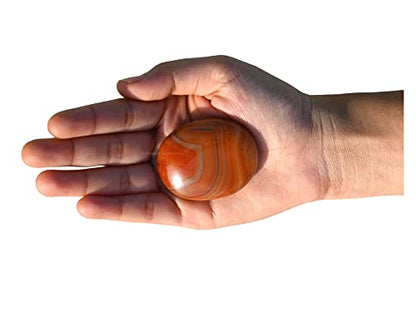 Amazing Gemstone Carnelian Crystals and Healing Stones - Large Palm Stone Crystals Piedra - Crystal for Good Luck, Balanced Positive Energy, Meditation - Unique Stocking Stuffers, Gifts for Women, Men - color: Carnelian