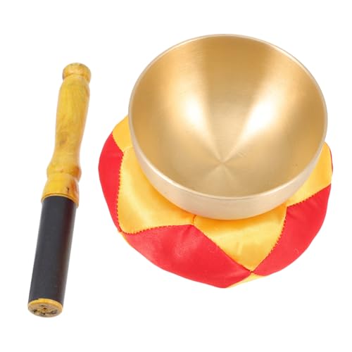 1set Tibetan Singing Bowl Yoga Meditation Tool Chime and Mallet Offering Bowl for Meditation and Relaxation