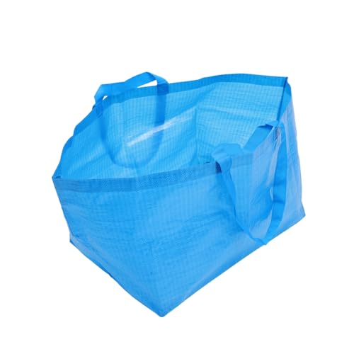 LIFKOME Portable Pp Woven Storage Bag for Household and Travel Dust Bag Lightweight Moving Organizer Space-saving Clothes Pouch for Home and Dorm Use Blue