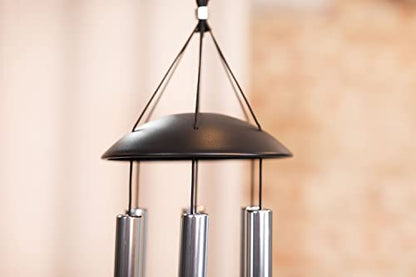Moon Meditation Chimes for Relaxing Sound Healing, 2-YEAR WARRANTY - color: Silver, size: Medium, style: Set
