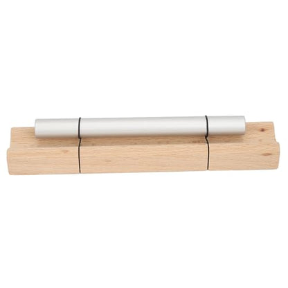 Single Tone Energy Chime for Meditation, Relaxation, and Energy Healing, Cherry Wood and Aluminum Construction, Ideal for Yoga and Prayer Sessions (Moon Shaped)