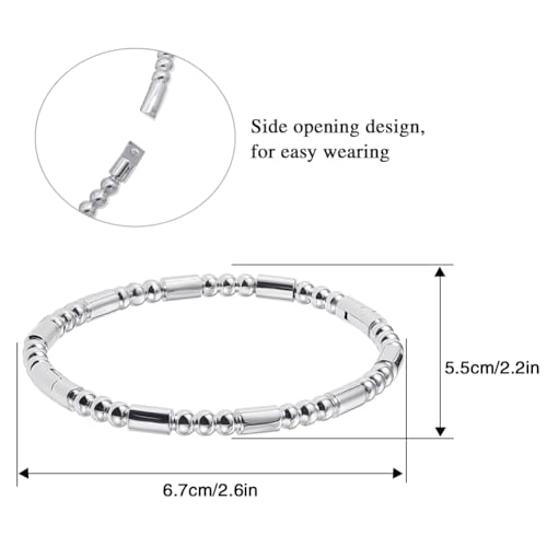 Stainless Steel Bamboo Design Bracelet Titanium Steel Bangle - color: Square Silver