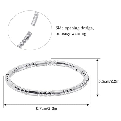 Stainless Steel Bamboo Design Bracelet Titanium Steel Bangle - color: Square Silver