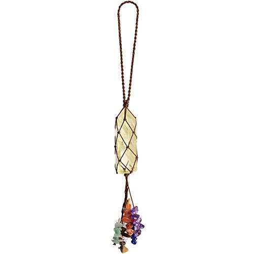 Home Decor Hanging Ornaments Natural Citrine Chakra Ornaments Gemstones Reiki Feng Shui Ornament Window Car Ornament - color: C-style 2