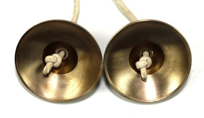 Tibetan Manjeera Tingsha Meditation Bell, Chime Bells, Cymbals, Buddhist Meditation, Yoga Bell Chimes small, auspicious symbol (Manjeera-06) - size: Manjeera-06