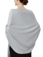 Luxurious Pashmina Feel Scarf & Shawl - Soft Solid Color Wrap for Weddings, Evening Dresses, Gifts - color: . Light Gray