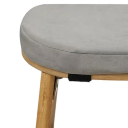 Meditation Bench Prayer Bench Removable Ergonomic Foldable Bamboo Kneeling Stool Stool for Office Bedroom Tea Ceremony(Light Grey)