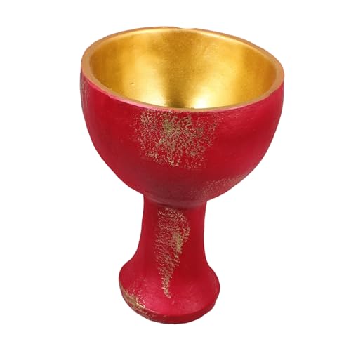 PRETYZOOM 1pc Holy Cup Altar Decoration Vintage Resin Sacrificial Goblet for Religious Ceremonies Wiccan Rituals Desktop Altar and Home Decor Collectible